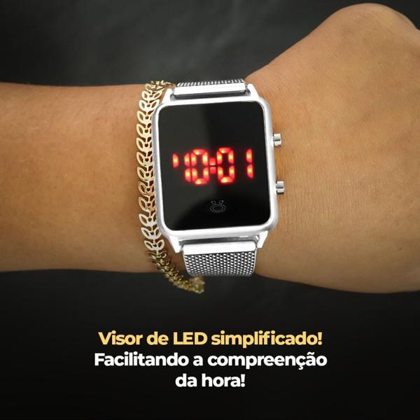 Imagem de Relogio Feminino digital Led Ajustavel