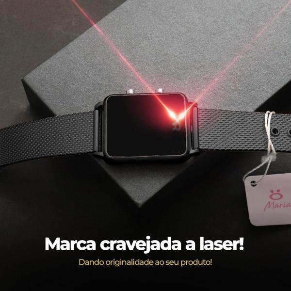 Imagem de relogio feminino digital led casual aço inox presente casual ajustavel original moda