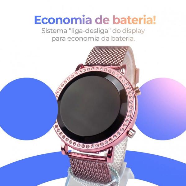 Imagem de relógio feminino digital led leve ajustavel moda presente