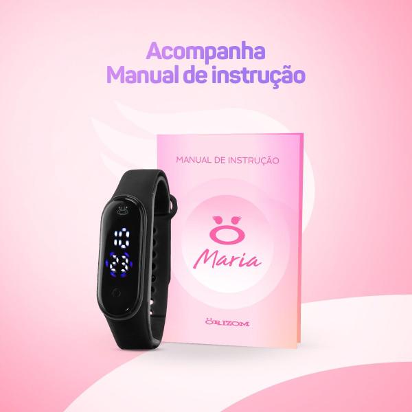 Imagem de Relogio feminino digital led silicone bracelete presente