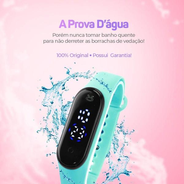 Imagem de Relogio Feminino Digital Prova Dagua Silicone Bracelete Led