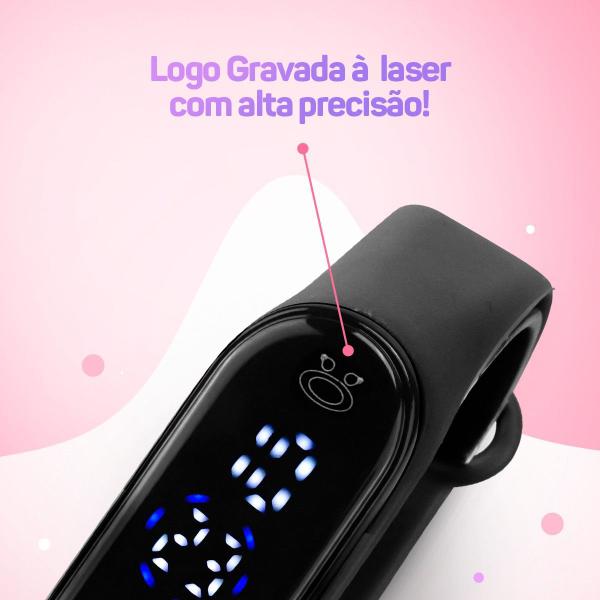 Imagem de Relogio feminino digital prova dagua silicone led ou relogio digital feminino led original preto