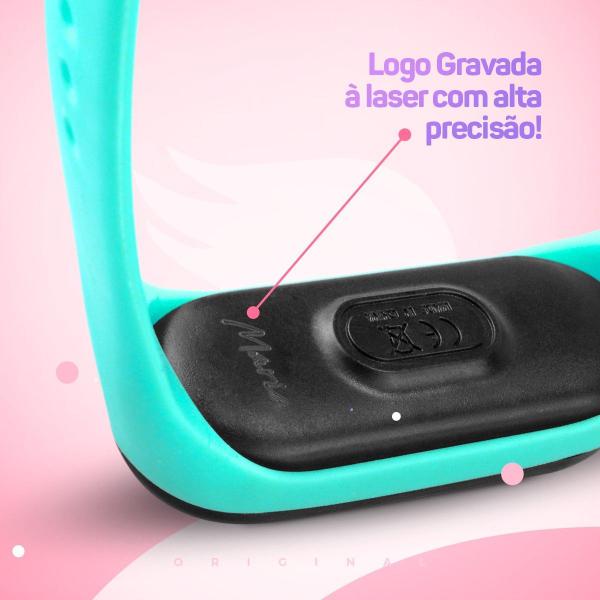 Imagem de relogio feminino digital silicone prova dagua bracelete led ajustavel qualidade premium azul