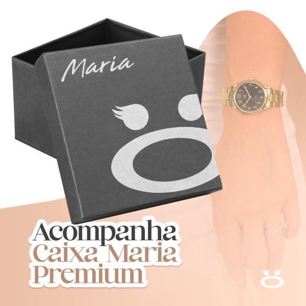 Relogio feminino dourado aço inox + brincos + caixa + colar qualidade premium presente moda strass - Orizom Imagem de Relogio feminino dourado aço inox + brincos + caixa + colar qualidade premium presente moda strass