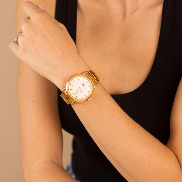 Imagem de Relógio Feminino Dourado Belmont Gold 40mm