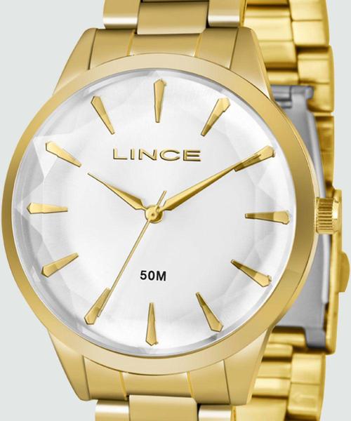 Imagem de Relogio Feminino Dourado com Vidro Trabalhado LRG4563L S1KX - Lince