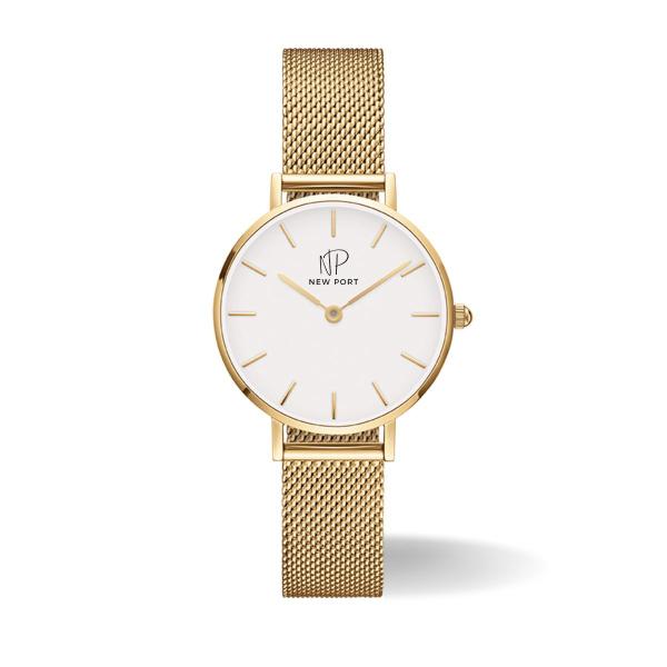 Imagem de Relógio Feminino Dourado Delicado Analógico Elegante Casual New Port 32mm