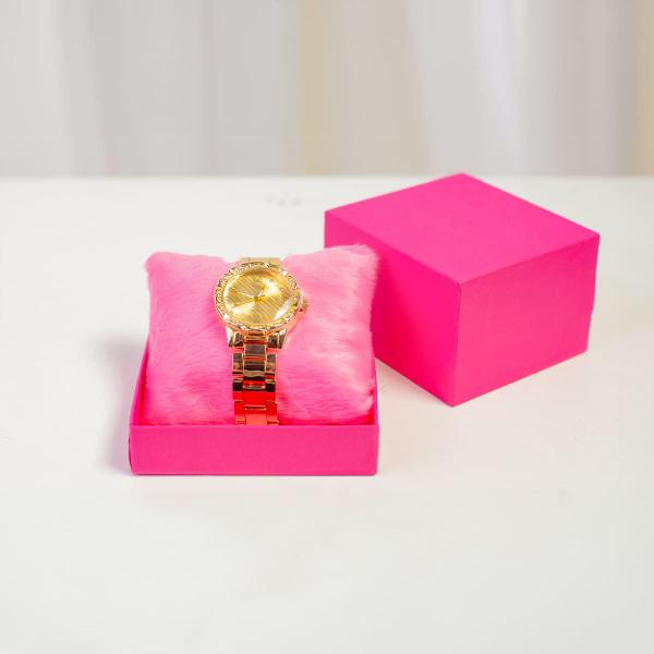 Imagem de Relógio Feminino Dourado Lançamento linha Quartz Com Garantia