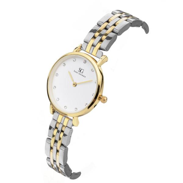 Imagem de Relógio Feminino Dourado Prata Saint Germain Madison Diamond Bicolor Gold 32mm