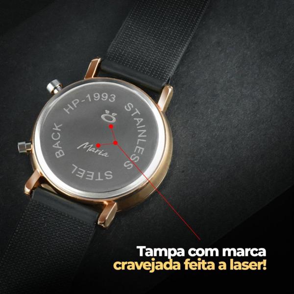 Imagem de Relogio feminino dourado premium silicone qualidade led moda original casual presente ajustavel