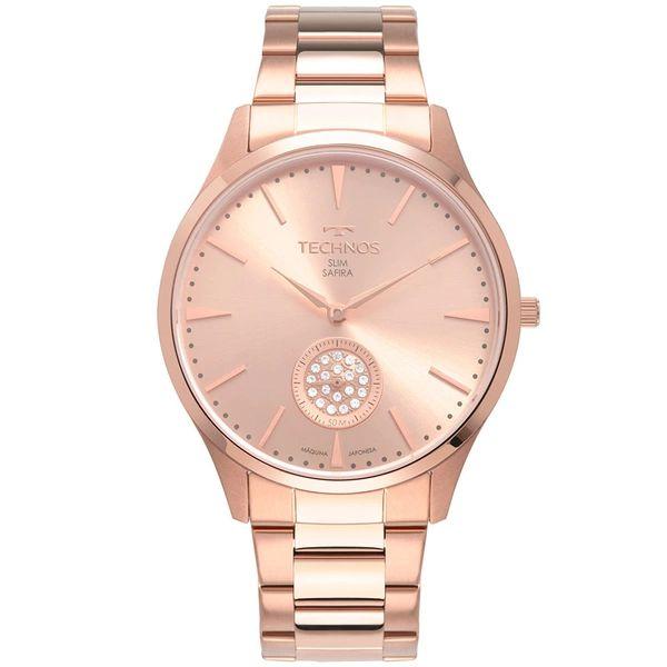 Imagem de Relógio feminino dourado rose technos original vd78ac/4t