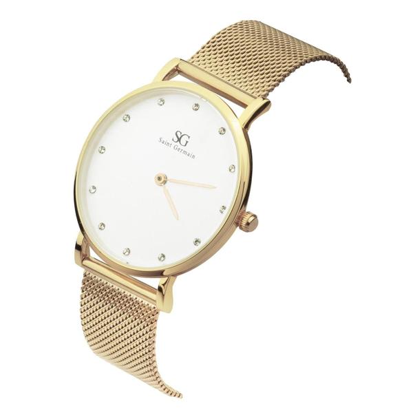 Imagem de Relógio Feminino Dourado Saint Germain Chelsea Diamond Gold 40mm