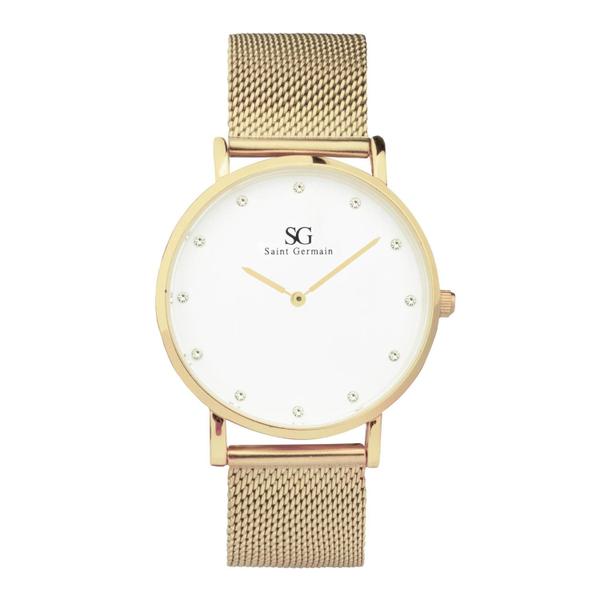 Imagem de Relógio Feminino Dourado Saint Germain Chelsea Diamond Gold 40mm