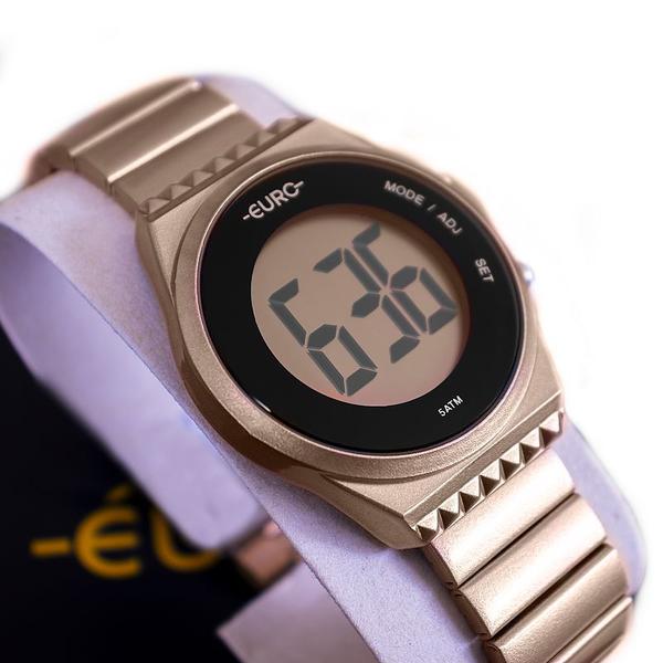 Imagem de Relógio Feminino Euro Rose Gold Digital Fit Slim EUBJT016AI/4J