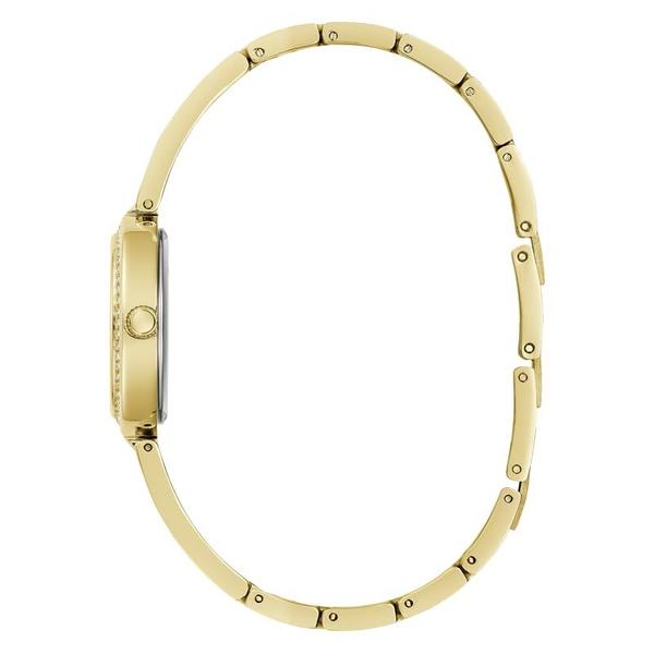 Imagem de Relógio feminino GUESS G-Link, tom dourado, 27 mm, mostrador branco