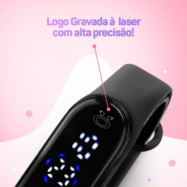 Imagem de Relogio Feminino Led Digital Prova Dagua Silicone Ou Relogio