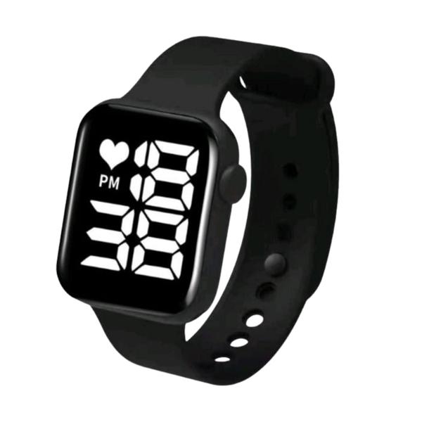 Imagem de  Relógio Feminino Led Digital Pulseira Removivel Silicone Preto