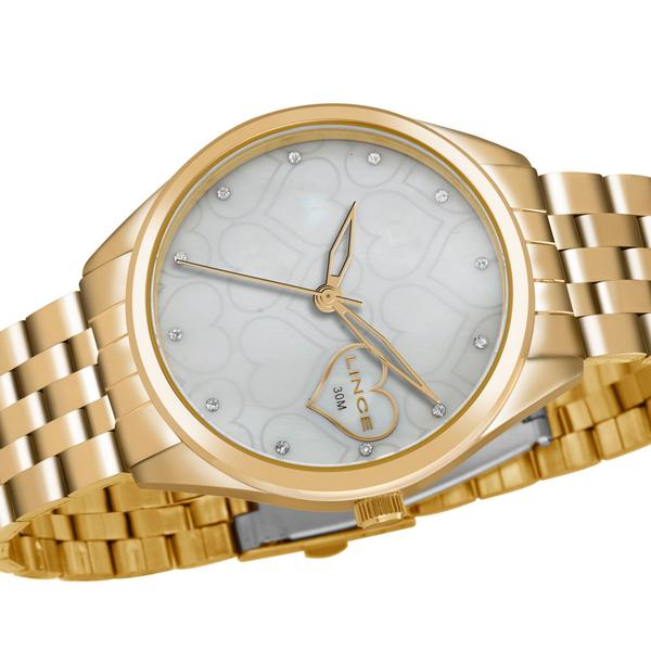 Imagem de Relogio Feminino Lince Dourado Esporte WR 30 metros LRG4345L