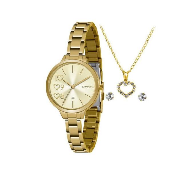 Imagem de Relógio Feminino Lince Lrg4698L Ko50 Pulseira De Aço Dourado