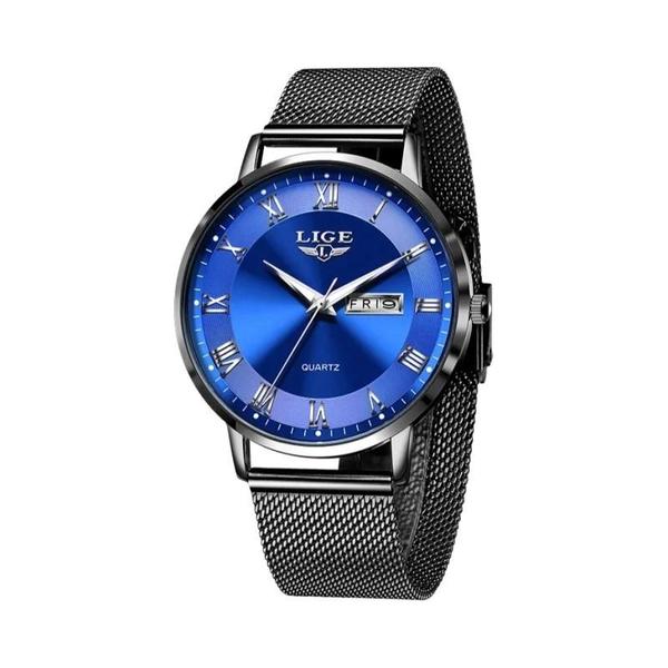 Imagem de Relógio Feminino Luxuoso LIGE 2024 - Pulseira de Aço à Prova d'Água - Quartzo