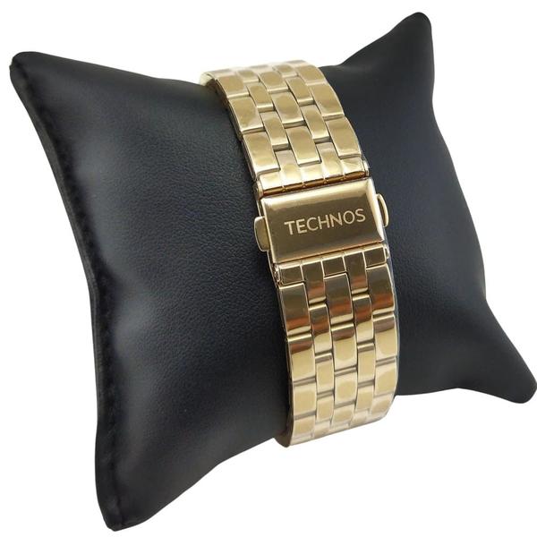 Imagem de Relógio Feminino Médio Dourado Technos Aço Elegante Prova d'Água Exclusive Fashion 2035LWM/4X