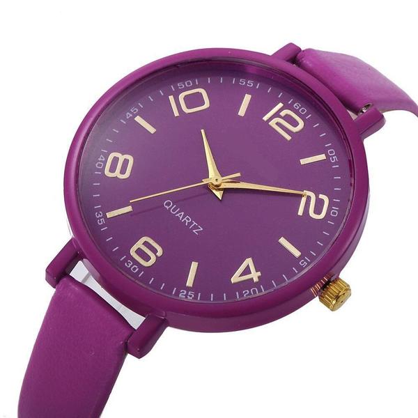 Imagem de Relógio Feminino Original Barato Luxo Roxo + Caixa