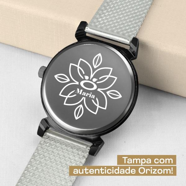 Imagem de Relogio feminino preto + colar brincos coração + caixa ponteiro qualidade premium silicone ajustavel