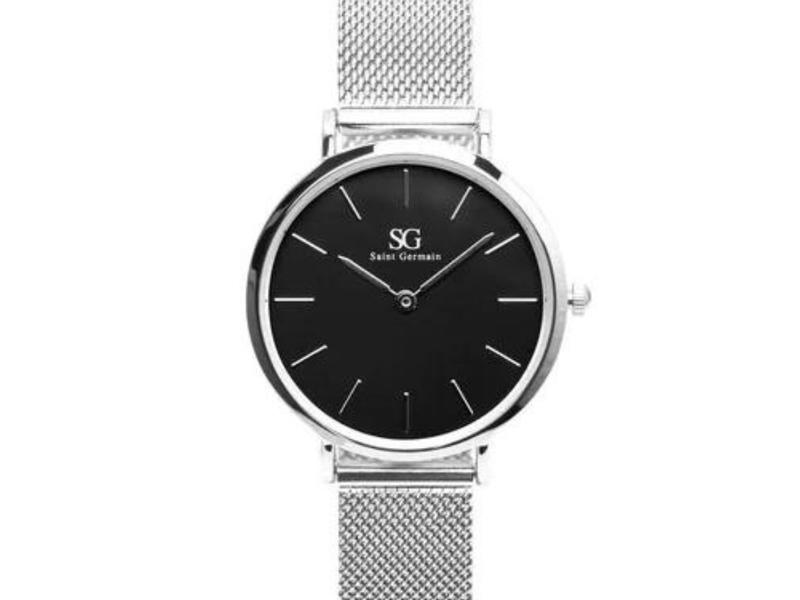 Imagem de Relógio Feminino Pulseira Prata Harlem Black Silver 32mm