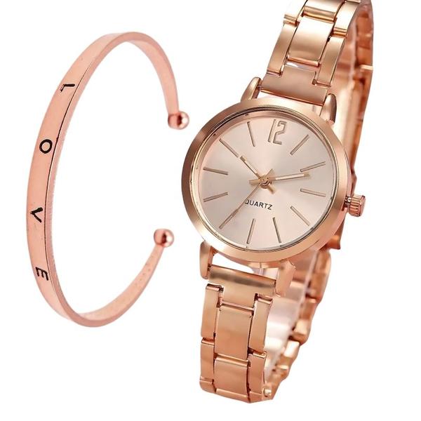 Imagem de Relógio Feminino Rose Gold com Pulseira Bracelete