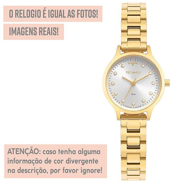 Imagem de Relógio Feminino Technos Dourado Prova D'água Garantia 1 Ano