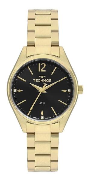 Imagem de Relógio Feminino Technos Elegance Boutique Aço Inóx Redondo Pequeno Prova Dágua 50 Metros Casual Dourado 2036MNO/4P