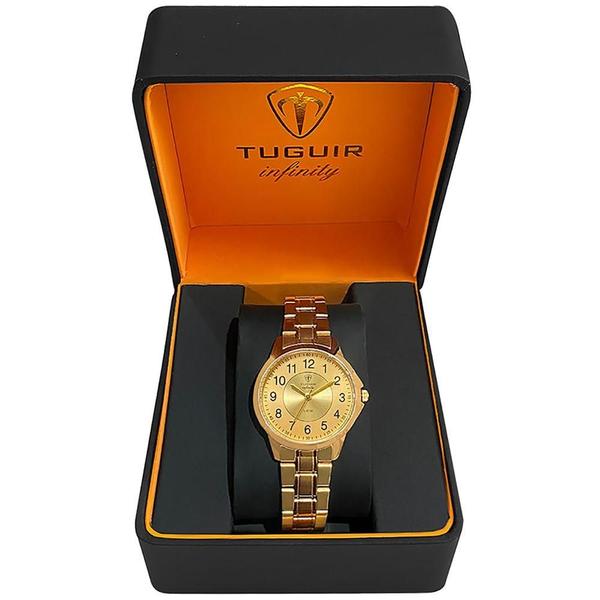 Imagem de Relógio Feminino Tuguir Infinity Dourado TGI37048