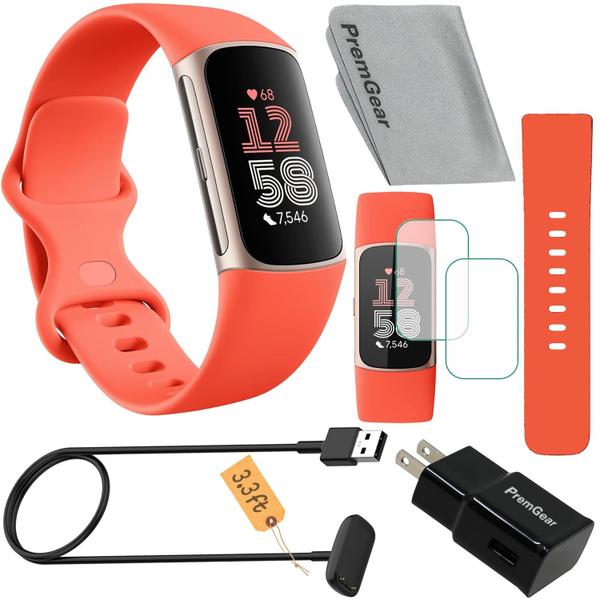 Imagem de Relógio Fitness Tracker Fitbit Charge 6 com 2 pulseiras Coral