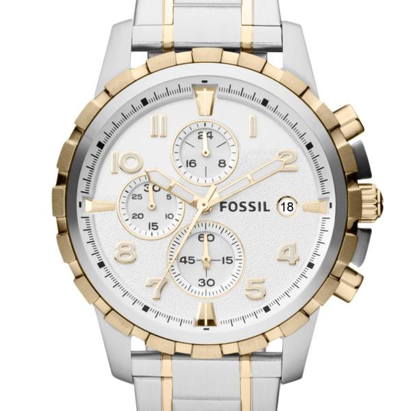 Imagem de Relógio Fossil Dean FS4795IE, cronógrafo para homens, pulseira de aço