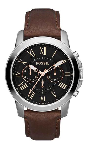 Imagem de Relógio Fossil Masculino Grant Pulseira Couro Original Novo FS4813/0PN