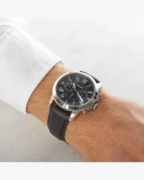 Imagem de Relógio Fossil Masculino Grant Pulseira Couro Social Original  c/ Garantia FS4812/0PN