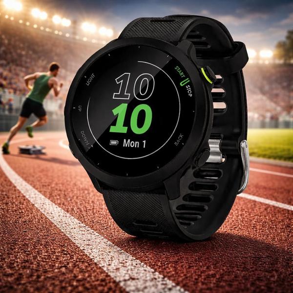 Relógio Garmi Smartwatch Esportivo Forerunner 55 Preto com GPS