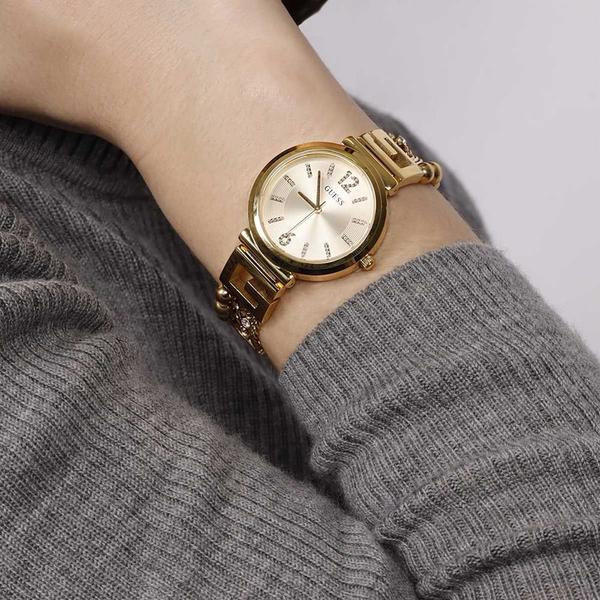 Imagem de Relógio GUESS feminino dourado corrente analógico GW0545L2