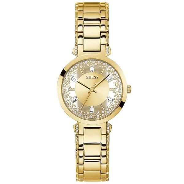 Imagem de Relógio GUESS feminino dourado fundo transparente GW0470L2