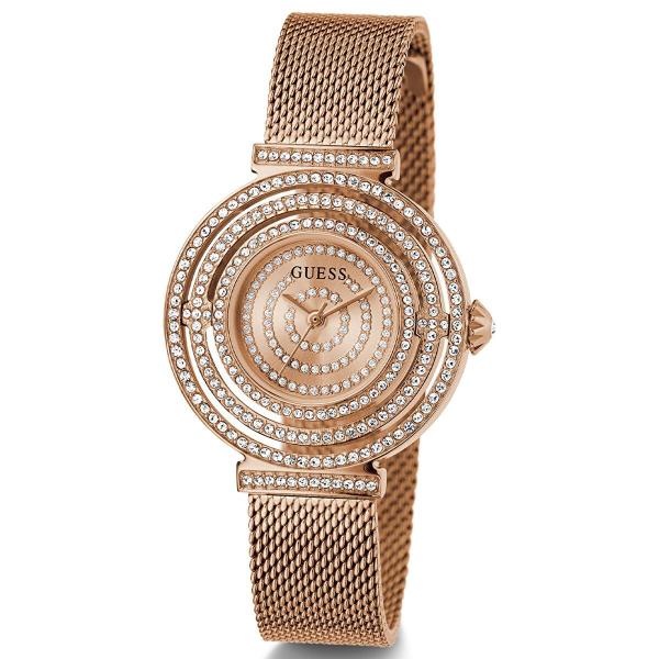 Imagem de Relógio GUESS Ladies 36 mm em tom de ouro rosa com pulseira de malha