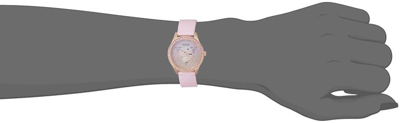 Imagem de Relógio GUESS Ladies 38 mm com alça rosa, estojo em tom de ouro rosa