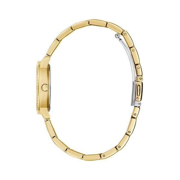 Imagem de Relógio GUESS Ladies Gold Tone com mostrador branco, caixa de 28 mm e pulseira de 19 cm