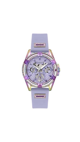 Imagem de Relógio GUESS Ladies, pulseira roxa, mostrador lavanda, caixa de 40 mm