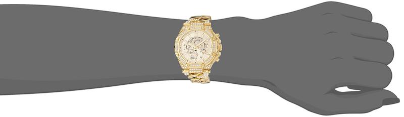 Imagem de Relógio GUESS para homens em tom dourado com mostrador em champanhe, caixa de 46 mm