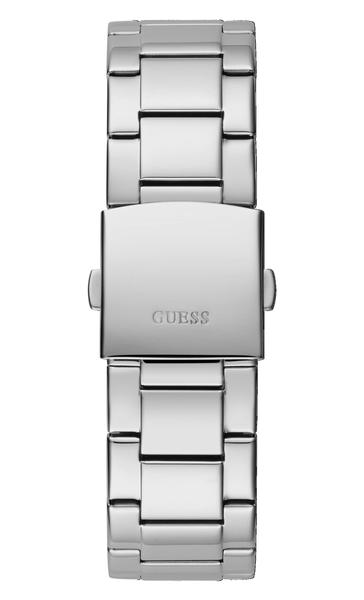 Imagem de Relógio GUESS para homens, estojo de 44 mm, pulseira prateada, mostrador preto