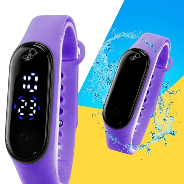 Imagem de Relogio Infantil bracelete prova agua led digital revenda casual