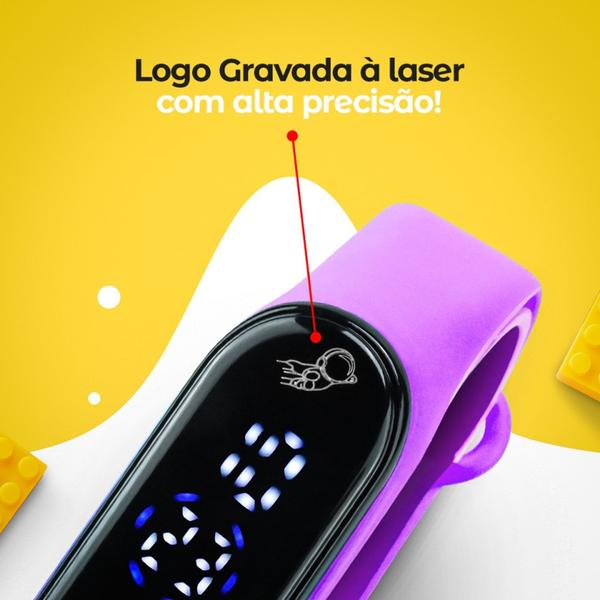 Imagem de Relogio Infantil bracelete prova agua led digital revenda casual