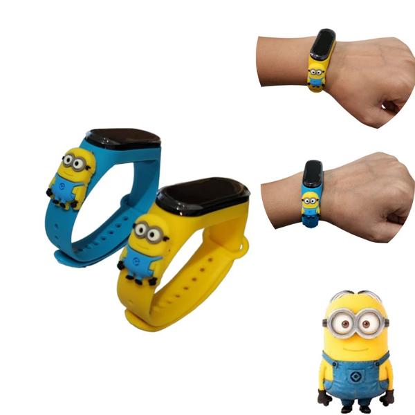 Imagem de Relógio Infantil Didital Led Menino Menina aprova de água Minions Novo