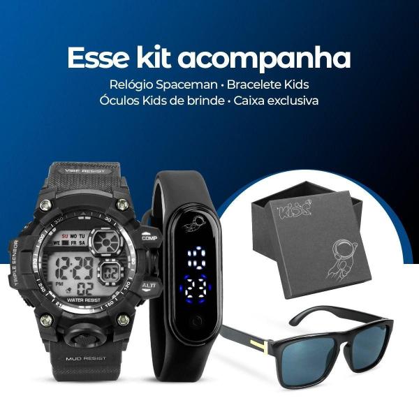 Relogio Infantil Digital Prova Dagua + Caixa + Oculos Sol - Orizom Imagem de Relogio Infantil Digital Prova Dagua + Caixa + Oculos Sol