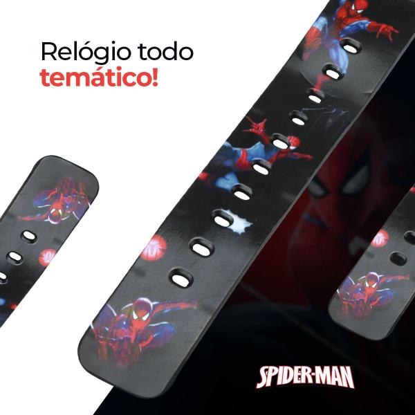 Imagem de relogio infantil homem aranha digital + oculos sol preto ajustavel esportivo silicone criança menino